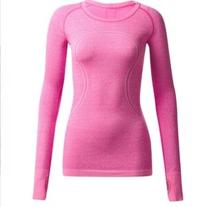 Lululemon Athletica Heathered Swiftly Tech Long Sleeve Top size 6